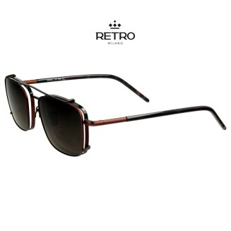 RETRO Milano R14K08 C2 Okulary korekcyjne z nakładką - 6