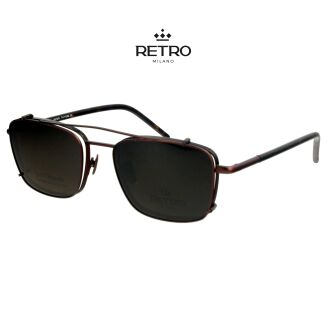 RETRO Milano R14K08 C2 Okulary korekcyjne z nakładką - 7