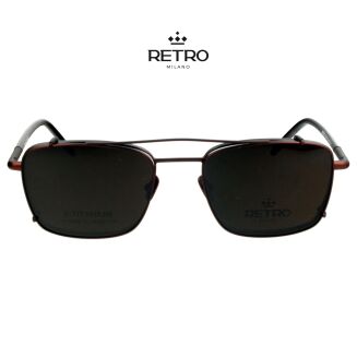 RETRO Milano R14K08 C2 Okulary korekcyjne z nakładką - 8