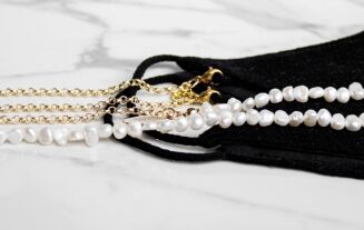 Łańcuszek do okularów Sunny Cords Maseczka ochronna lniana do łańcuszka Bead It - Beige - 2