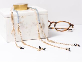 Łańcuszek do okularów Sunny Cords Maseczka ochronna lniana do łańcuszka Bead It - Beige - 8